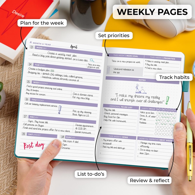 Clever Fox Planner 2nd Edition – Colorful Weekly & Monthly