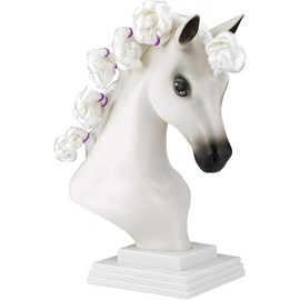Breyer Horses Mane Beauty Horse Styling Head | Daybreak | White Extra-Long Silky No Tangle Mane | 10" x 4.25" x 4.25" | Styling Book, Brush, Hair Coils, Hair Clips, Elastics | Horse Toy | Model #7404