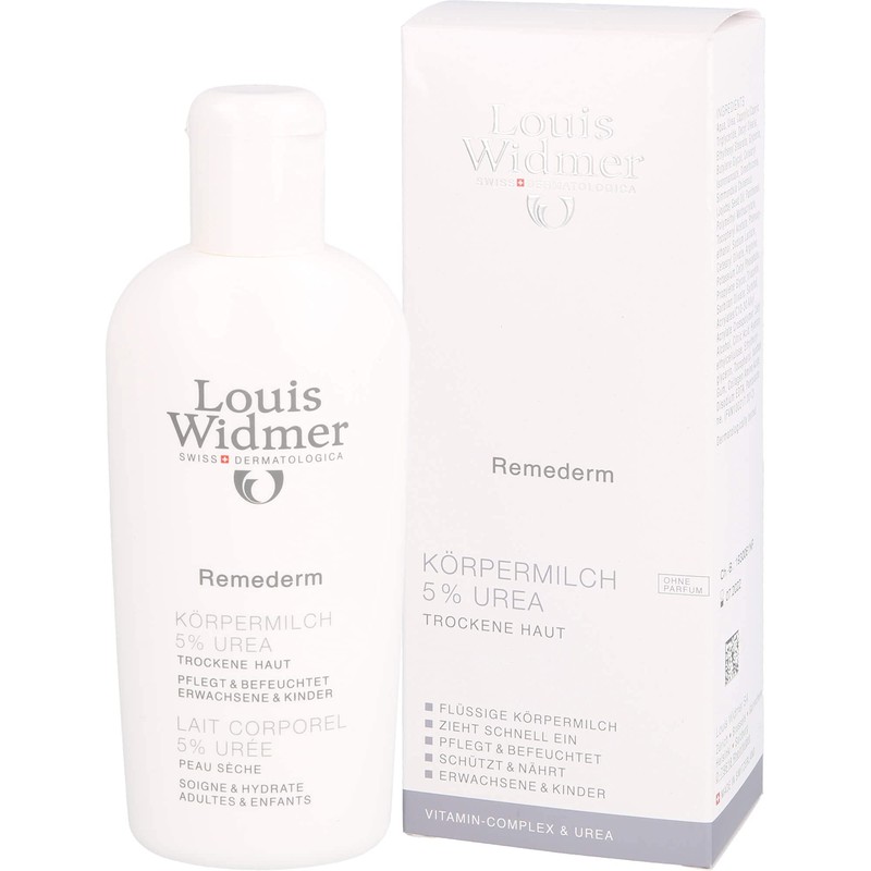 Louis Widmer WidmerRemederm Body Milk 5% Urea Unscented 200 ml