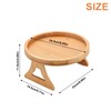Couch Tray Burlywood Bamboo Folding Sofa Arm Clip Table for