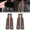 Zueyen 2 x Car Seat Back Double Hooks, Leather Car