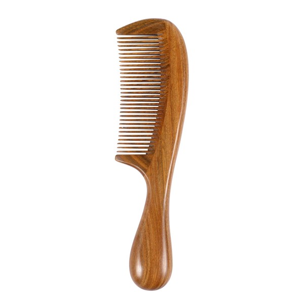 Louise Maelys 2pcs Wooden Hair Comb Wide Tooth Comb and Fine Tooth Comb Detangling Sandalwood Comb