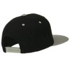 3D Clover Embroidered Two Tone Snapback Cap - Black Silver