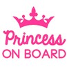Princess On Board Vinyl Sticker Decals (Pack of 2) for
