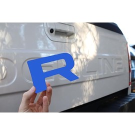 LimitlessParts Rear Tailgate Letters Compatible with 2024 2025 Ridgeline 1/16" ABS Plastic with Adhesive- Blue