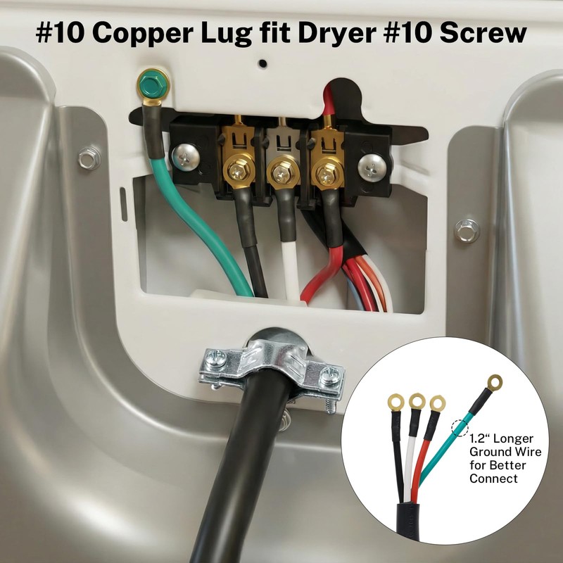 FIRMERST 4 Prong Dryer Cord 15 Feet, 10 Gauge 30