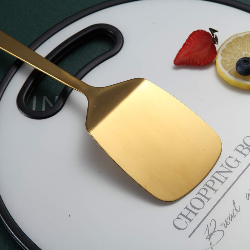 Gold Spatulas, Berglander Solid Turner Titanium Gold Plating,Barbecue Spatulas, Metal