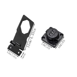 Changyeah Mechanical Password Rotary Hasp Locks,3-Digit Combination Lock,Cabinets Hasp Locks for Mailbox Drawer Closet,for Small Doors, Cabinets, Barn Door, Bathroom, Outdoor, Garage