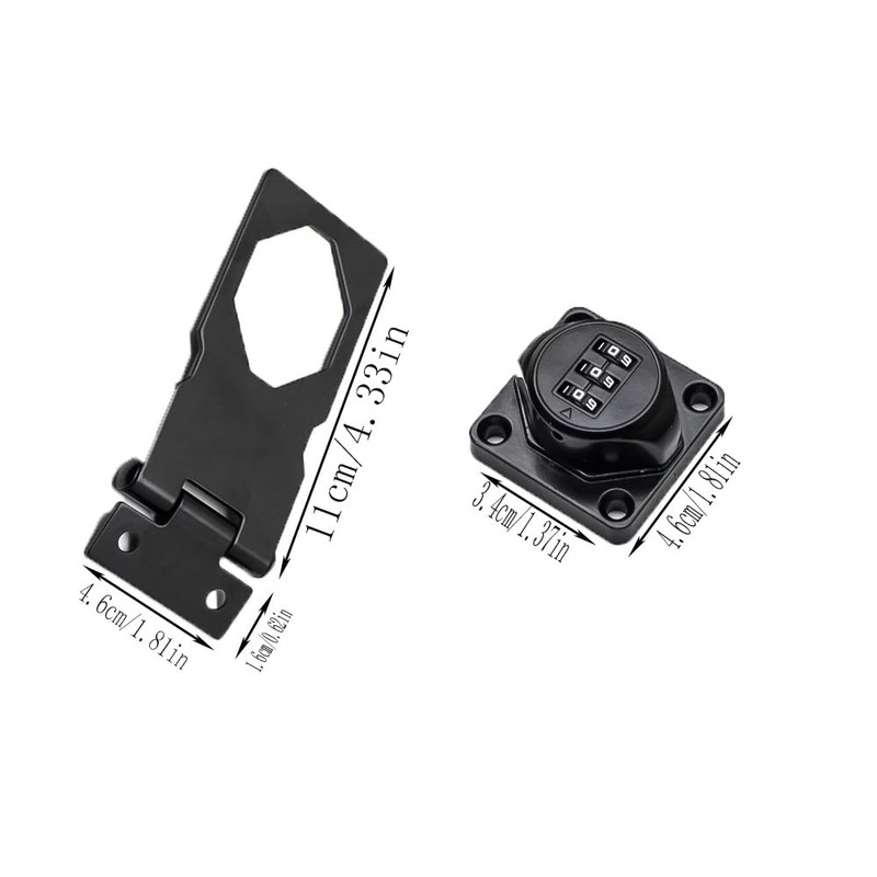 Changyeah Mechanical Password Rotary Hasp Locks,3-Digit Combination Lock,Cabinets Hasp Locks