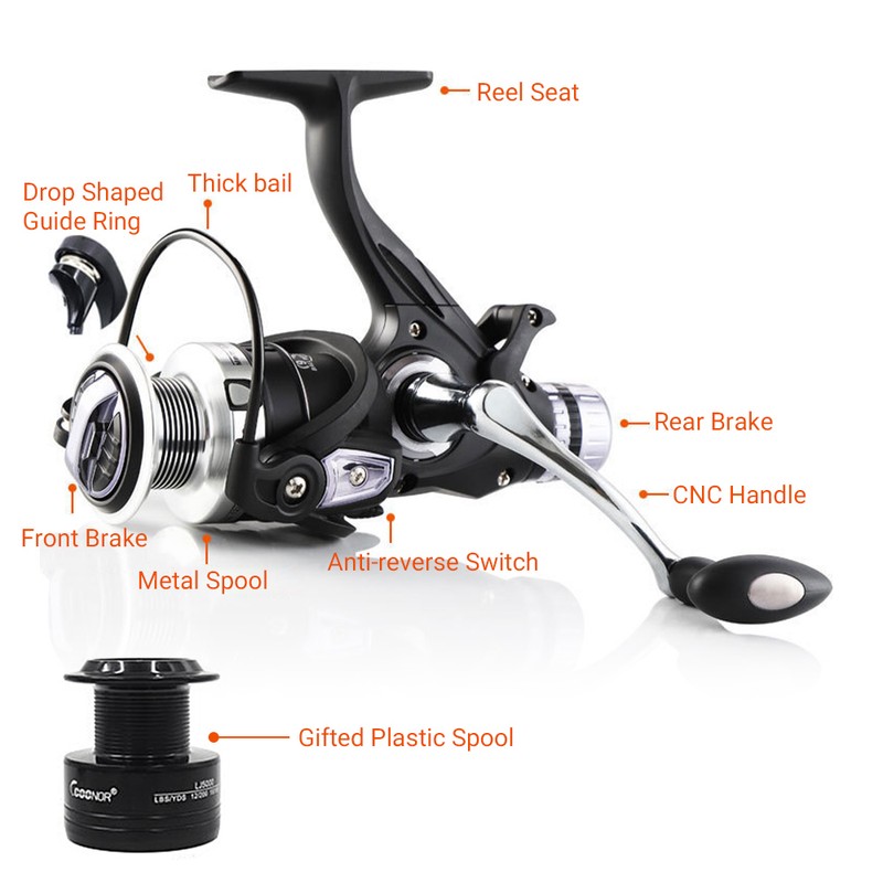 9+1 BB Fishing Reel Dual Brake System High Speed Spinning