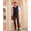 CHAUDER Mens Relaxed Fit V Neck Vest Cardigan Cashmere Wool