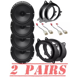 Rockford Fosgate 4 Rockford Fosgate 6.75" Front & Rear Car Speaker Kit for 2005-20 Toyota Tacoma