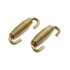 uxcell 2pcs Stainless Steel Gold Tone Swivel Motorcycle Exhaust Pipe