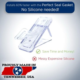 25 Pack Snow Guards for Metal Roofs – with Perfect Seal Gaskets & Screws – Heavy-Duty Polycarbonate Snow Stops Prevent Sliding Snow & Ice – Roof Snow Retention System | Made in USA