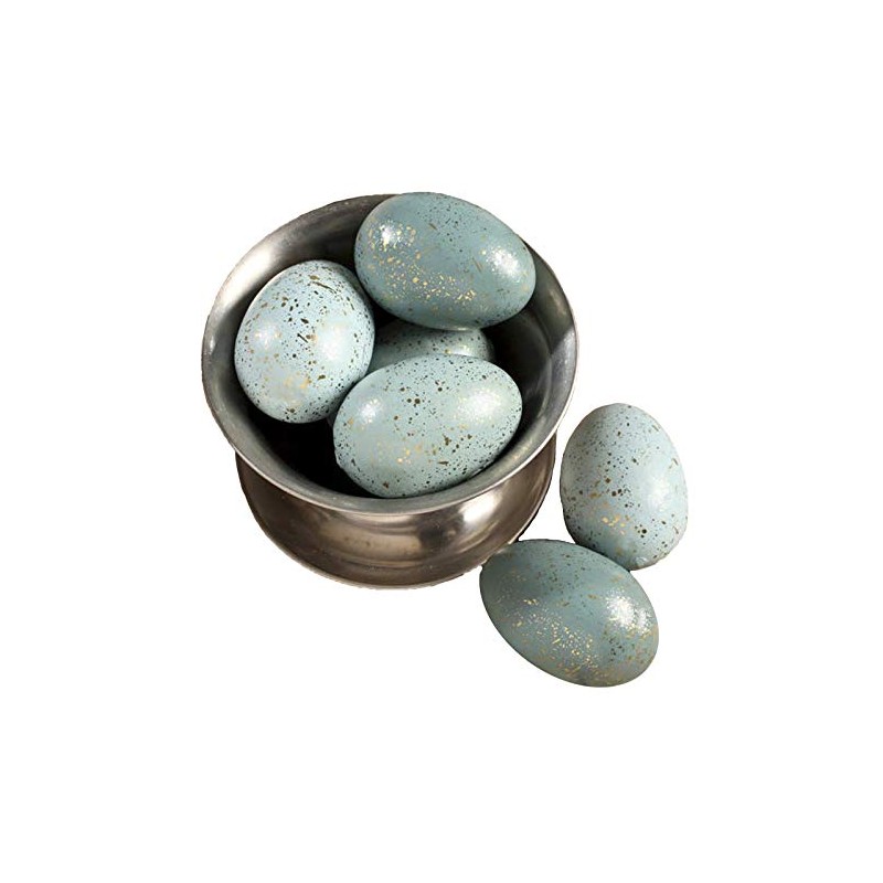 Bethany Lowe Designs Gold Speckled Aqua Easter Eggs Decoration