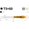 ベッセル(VESSEL) パワーグリップ トルクスドライバー TORX T5×80mm B-5400TX