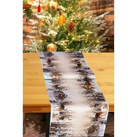 Kamaca Series deer family in winter forest high-quality print motif - a piece of jewellery for winter or Christmas.