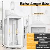 Yolsunes 19" White Outdoor Wall Lantern 2-Light, Large Modern Wall