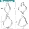 Cookie Cutters 4 PCS, Christmas Ornaments Cookie Cutters, 4'' to