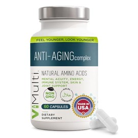 vimulti Suplemento de aminoácidos naturales antienvejecimiento para mayor longevidad – Apoya la salud inmunológica, aumento de energía, tono de piel m