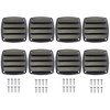 LEQMG Marine Boat Square Air Vent,Black Louver Ventilation Grille,Free Stainless