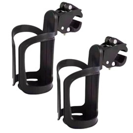 Neutral Zenith Drink Holder for Bicycles, Strollers, Easy Installation, No Tools Required, Black, Set of 2 (Quick Release Lever Type)