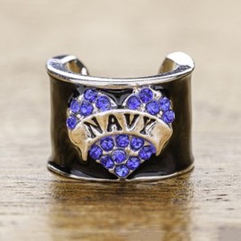 charMED Custom Stethoscope Charms - Navy Charm - Gifts for Nurses, Doctors, Veterinarians, Technicians, Surgeons & Healthcare Professionals - Metal 0.5" Ring Charm