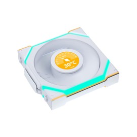 Lian Li UNI FAN SL120 V2 Wireless RGB Gaming Fan with LCD Display - 120mm - White - Premium Cooling