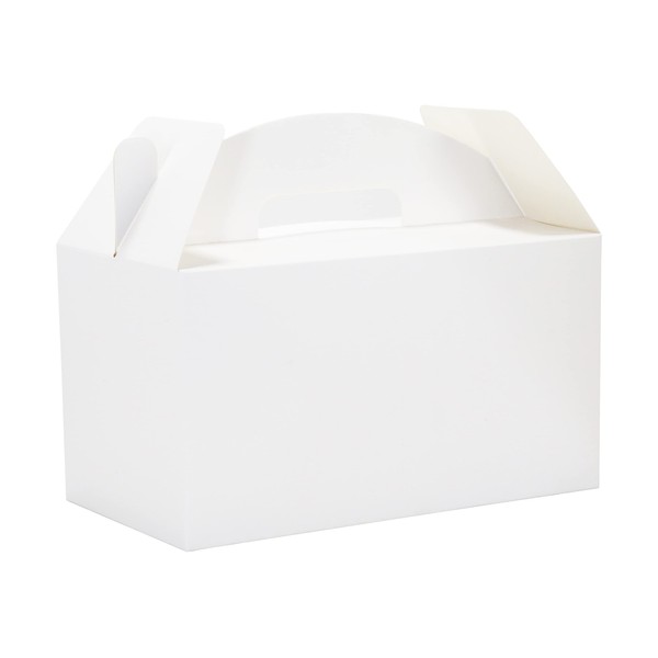 HUAPRINT White Treat Boxes Large Bulk,Gable Boxes 30 Pack 9.45x5x5Inches,Party Favor Boxes Goodie Boxes for Birthday Party Baby Shower Wedding Christmas