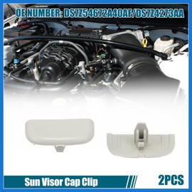 VekAuto 2 Pcs White Sun Visor Cap Clip No.DS7Z54672A40AF/DS7Z4273AA for Ford Edge 2015-2023 Auto Accessories