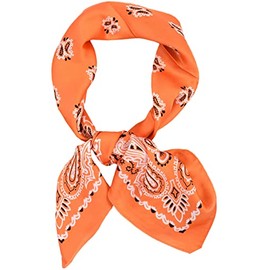 MAIRY Satin Scarf Orange Hijab Large Satin Square Scarves for Women Women Silky Like Head Scarf Bandanas Hair Scarf Neck Scarf Sleeping Wraps GB0702807