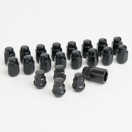 SR1 Performance Lug Nuts and Wheel Locks Set 12mm x 1.50 Thread Size : (Black)