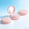 2 Pack Foldable Travel Hair Brush with Mirror, Compact Mini