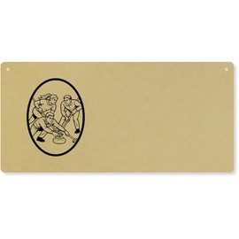 'Curling Match Action' Large Wooden Wall Plaque/Door Sign (DP00068615)