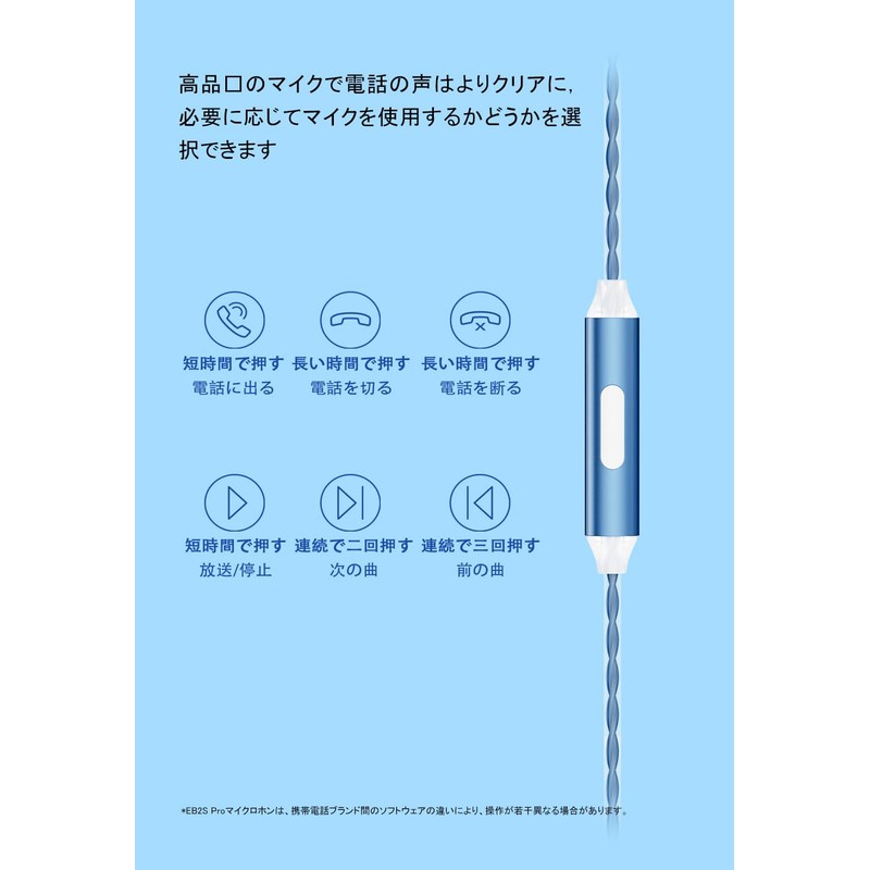 NICEHCK EB2S Pro 15.4mm Dynamic Driver In-Ear Earbuds, Japanese LPC