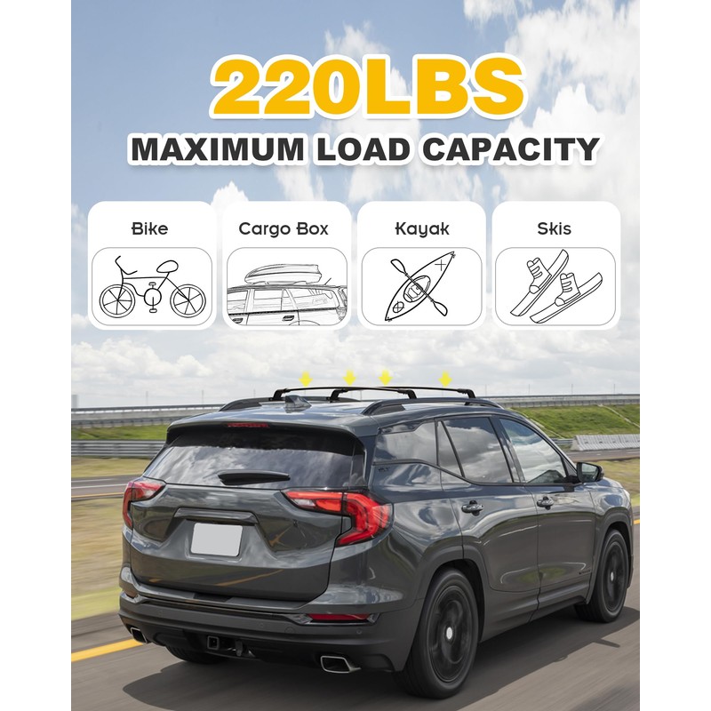 EZREXPM 220lbs Cross Bar Roof Rack Fit for GMC Terrain