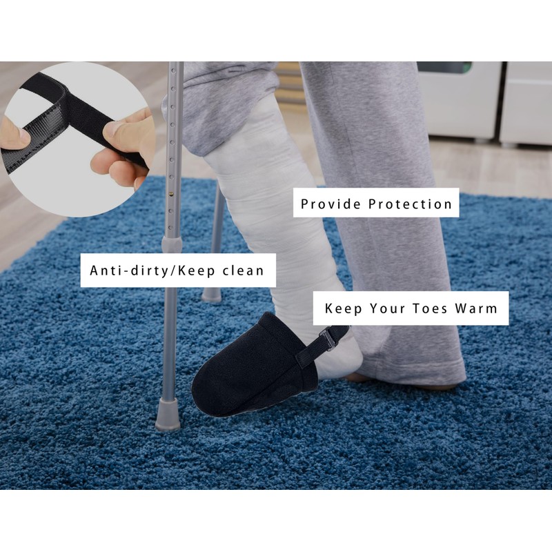 Protective Foot Cast Socks Toe Covers Soft Warm Cast Toe
