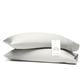 Boll & Branch Signature Hemmed Pillowcase Set - King, Mist - Luxury 100% Organic Cotton - Buttery Soft and Breathable - Softer with Every Wash - 2 Pillowcases Included