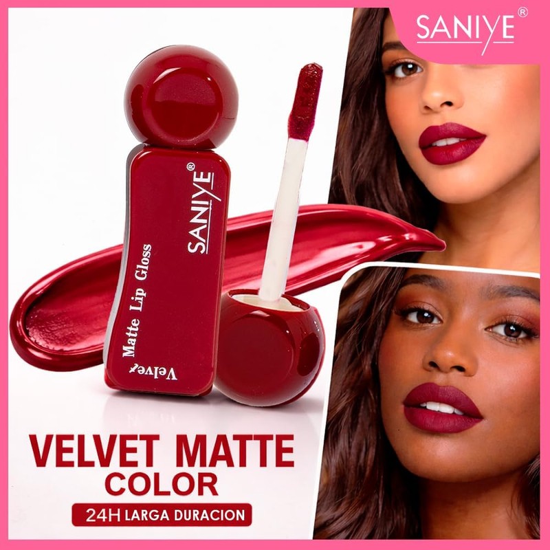 SANIYE Labial Líquido Matte 24h Waterproof – Color #04 y