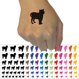 Tiger Solid Temporary Tattoo Water Resistant Fake Body Art Set Collection - White (One Sheet)