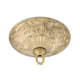 B&P Lamp® Heavy, Antique Style Cast Brass Ceiling Light Canopy Plate Kit, 5 1/2 Inch Diameter
