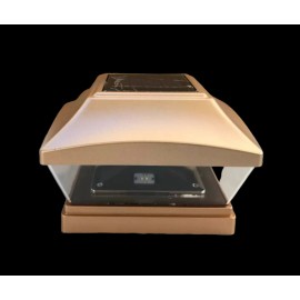 Garden Sunlight 2 Pack Copper Garden Premium Solar Cap Light 6X6 Fence Post Light White SMD LED  - 8 PACK