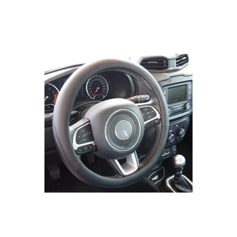 Simoni Racing Easy Steering Wheel Cover Black Eco Leather 37-39