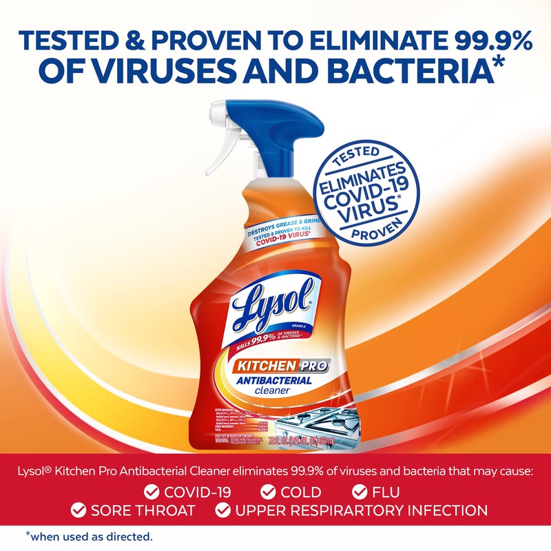 Lysol Pro Kitchen Spray Cleaner and Degreaser, Antibacterial All Purpose