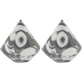 IMIKEYA 2 Borlas de Maquillaje Reutilizables para Polvo Suelto Punta Especial y Zona Plana, Aplicador Exacto Látex para Uso Profesional y Diario Color Aleatorio