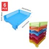 6 PCS Colorful Plastic Trays Rainbow Classroom Turn in Trays