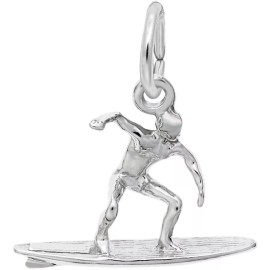 Rembrandt Sterling Silver Surfer Charm by Rembrandt
