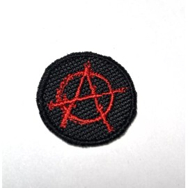 Anarchy MINI Iron-On/Sew-On Embroidered Patch Cobweb Patch