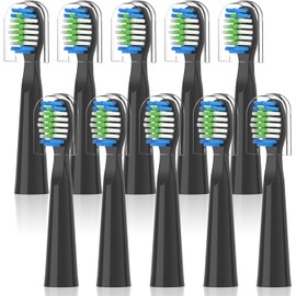 10 Pack Ersatzbürsten Kompatibel mit Bitvae D2 Elektrische Zahnbürste Ersatzbürstenköpfe Zahnbürstenköpfe Ersatz Köpfe,Aufsätze Aufsteckbürsten Kompatibel mit Bitvae Daily D2 (Schwarz)