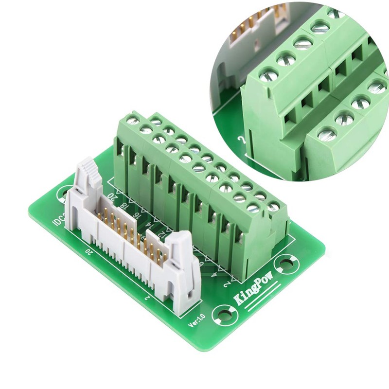 IDC20P 20-Pin Power Strip Breakout Board Module Terminal Block Connector